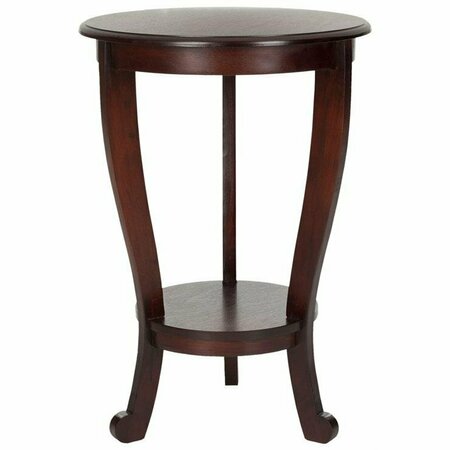 SAFAVIEH Heather Pedestal Side Table - Dark Cherry AMH5711D
